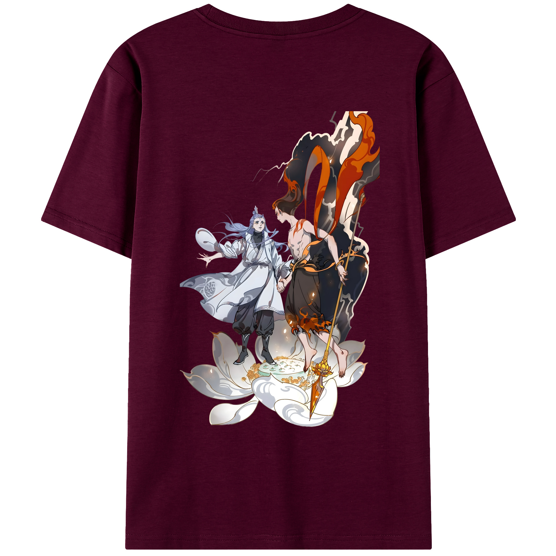 （画像用） Ne Zha 2 ナタ 魔童の大暴れ レディース半袖Tシャツ(バックプリント)